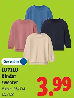 Lidl Lupilu Kinder sweater aanbieding