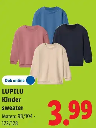 Lidl Lupilu Kinder sweater aanbieding
