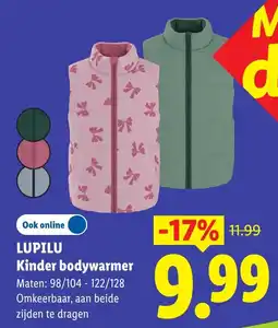 Lidl Lupilu Kinder bodywarmer aanbieding