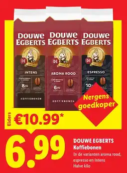 Lidl Douwe Egberts Koffiebonen aanbieding