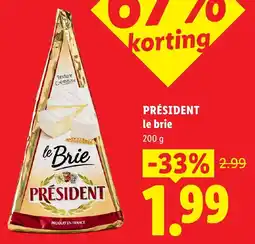 Lidl Président le Brie aanbieding