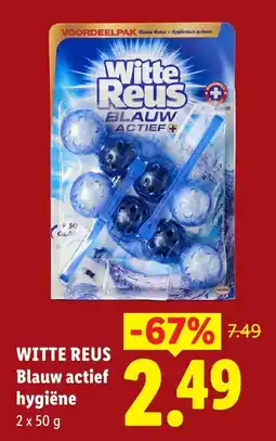 Lidl Witte Reus Blauw actief hygiëne aanbieding