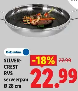 Lidl Silver-Crest RVS serveerpan aanbieding