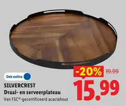 Lidl Silvercrest Draai- en serveerplateau aanbieding