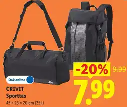 Lidl Crivit Sporttas aanbieding