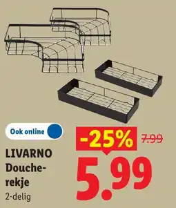 Lidl Livarno Douche-rekje aanbieding