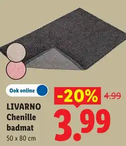 Lidl Livarno Chenille badmat aanbieding