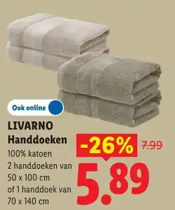 Lidl Livarno Handdoeken aanbieding