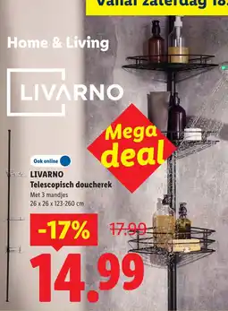 Lidl Livarno Telescopisch doucherek aanbieding