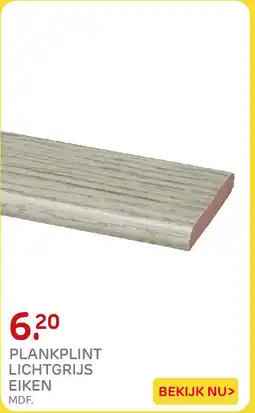 Praxis Plankplint Lichtgrijs Eiken aanbieding