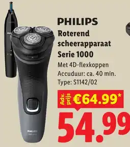Lidl Philips Roterend scheerapparaat aanbieding