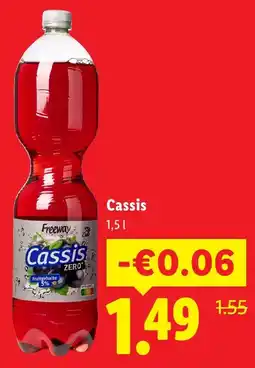 Lidl Freeway Cassis ZERO aanbieding