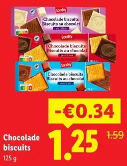 Lidl Sondey Chocolade biscuits aanbieding