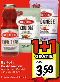 Vomar Voordeelmarkt Bertolli Pastasauzen aanbieding