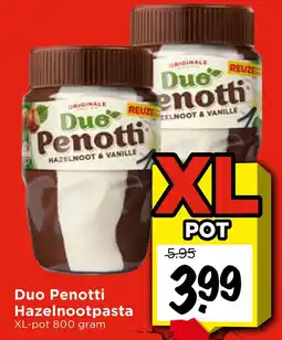 Vomar Voordeelmarkt Duo Penotti Hazelnootpasta aanbieding