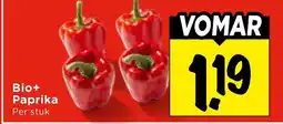 Vomar Voordeelmarkt Bio+ Paprika aanbieding