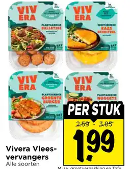 Vomar Voordeelmarkt Vivera Vlees- vervangers aanbieding