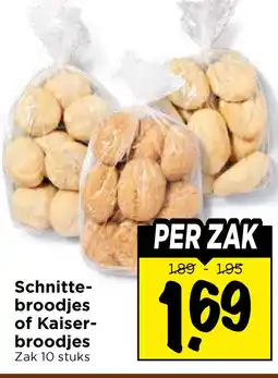 Vomar Voordeelmarkt Schnitte- broodjes of Kaiser- broodjes aanbieding