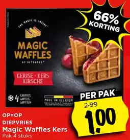 Vomar Voordeelmarkt DIEPVRIES Magic Waffles Kers aanbieding
