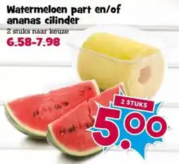 Boon`s Markt Watermeloen part en/of ananas cilinder aanbieding