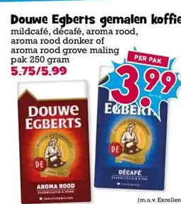 Boon`s Markt Douwe Egberts gemalen koffie aanbieding