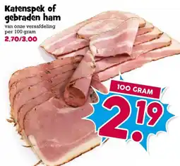 Boon`s Markt Katenspek of gebraden ham aanbieding
