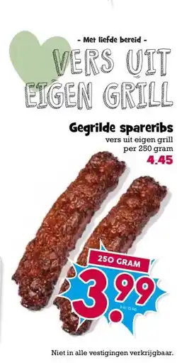 Boon`s Markt Gegrilde spareribs aanbieding
