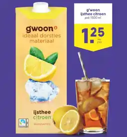Coop g'woon ijsthee citroen aanbieding