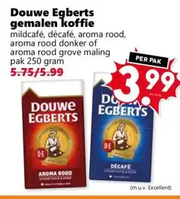 Coop Douwe Egberts gemalen koffie aanbieding