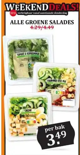 Coop ALLE GROENE SALADES aanbieding