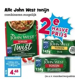 Boon`s Markt Alle John West tonijn aanbieding