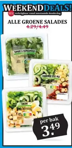 Boon`s Markt ALLE GROENE SALADES aanbieding