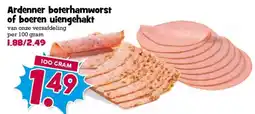 Boon`s Markt Ardenner boterhamworst of boeren uiengehakt aanbieding