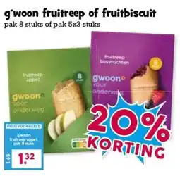Boon`s Markt g'woon fruitreep of fruitbiscuit aanbieding