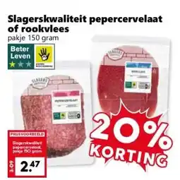 Coop Slagerskwaliteit pepercervelaat of rookvlees aanbieding