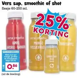 Boon`s Markt Vers sap, smoothie of shot aanbieding