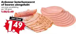 Coop Ardenner boterhamworst of boeren uiengehakt aanbieding