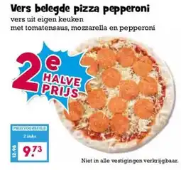 Boon`s Markt Vers belegde pizza pepperoni aanbieding