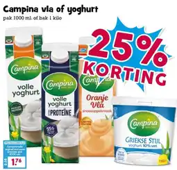 Boon`s Markt Campina vla of yoghurt aanbieding