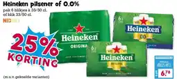 Boon`s Markt Heineken pilsener of 0.0% aanbieding