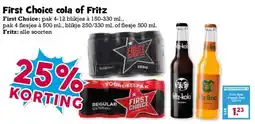 Boon`s Markt First Choice cola of Fritz aanbieding