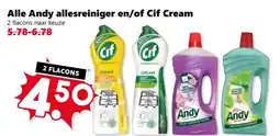 Coop Alle Andy allesreiniger en/of Cif Cream aanbieding