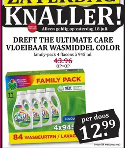 Boon`s Markt DREFT THE ULTIMATE CARE VLOEIBAAR WASMIDDEL COLOR aanbieding