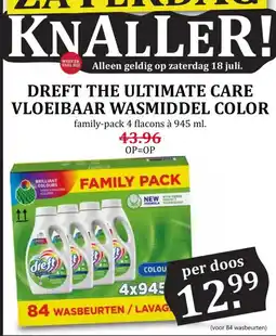 Coop DREFT THE ULTIMATE CARE VLOEIBAAR WASMIDDEL COLOR aanbieding
