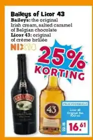 Boon`s Markt Baileys of Licor 43 aanbieding