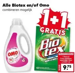 Coop Alle Biotex en/of Omo aanbieding