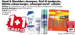 Coop Head & Shoulders shampoo, Oral-B tandpasta, Gilette scheermesjes, scheergel en/of -schuim aanbieding