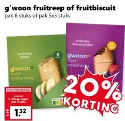 Coop g'woon fruitreep of fruitbiscuit aanbieding