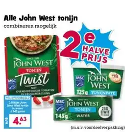 Boon`s Markt Alle John West tonijn aanbieding