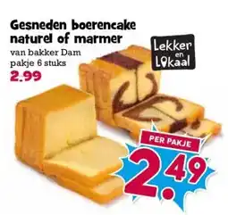 Boon`s Markt Gesneden boerencake naturel of marmer aanbieding